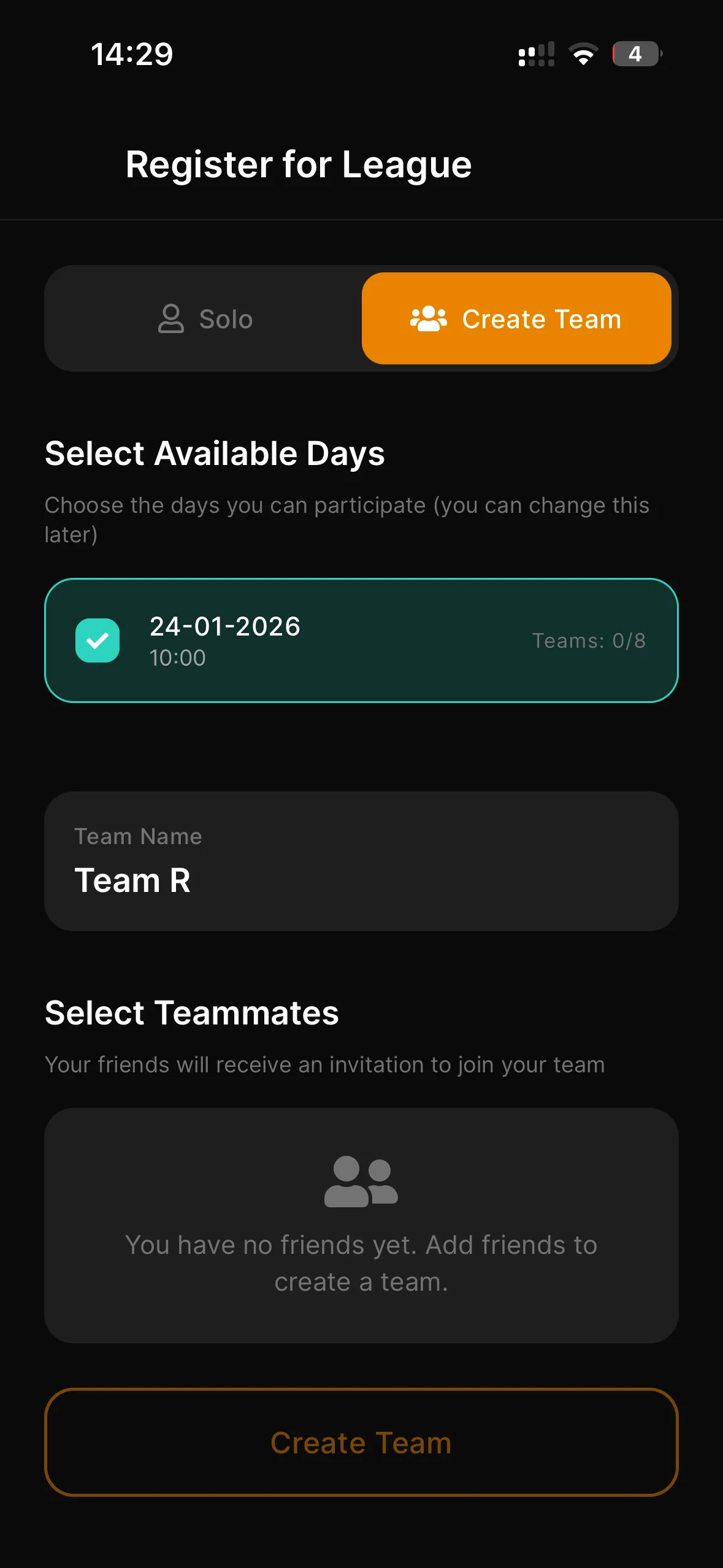 Inschrijven als team